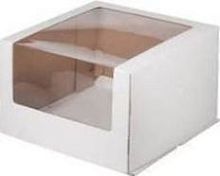 Коробка для торта с УВЕЛИЧЕННЫМ ОКНОМ 260х260х210мм