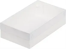 Коробка для зефира, тортов и пирожных( пластиковая крышка) 250х150х70мм