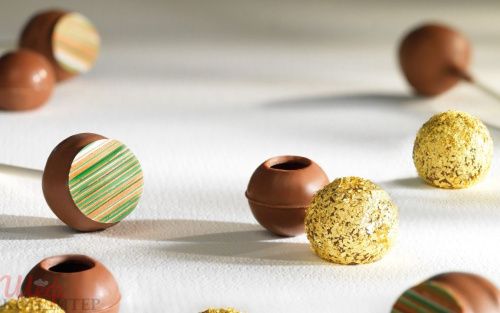 Капсулы для трюфелей из МОЛОЧНОГО шоколада Callebaut 1 лист/63шт фото 2