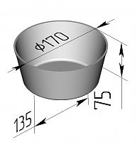 Форма для хлеба  1 ДМз (круглая) (170 х 130 х 75 мм)