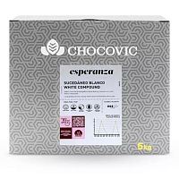 Глазурь белая жировая Esperanza Chocovic 5кг 