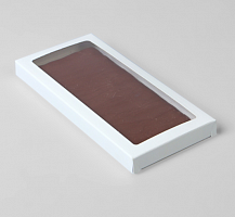 Коробка под плитку шоколада БЕЛАЯ с окном 17х8х1,4см 4427587