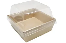 Коробка c купольной крышкой 114*114*49 SmartPack 550 крафт