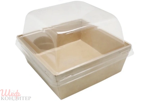 Коробка c купольной крышкой 114*114*49 SmartPack 550 крафт Коробка c купольной крышкой 114*114*49 SmartPack 550 крафт