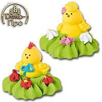 Сахарная фигурка ЦЫПЛЕНОК на ТРАВКЕ