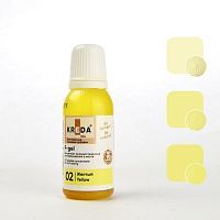 Краситель гелевый Желтый 20мл F-gel концентрат жирорастворимый KREDA