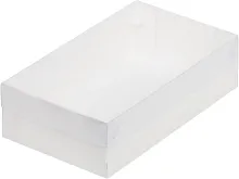 Коробка для зефира, тортов и пирожных( пластиковая крышка) 250х150х70мм