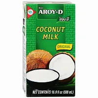 Молоко кокосовое"AROY-D"  жирн.17-19 %  0,5 л. тетр.пак
