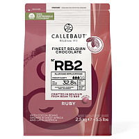 Шоколад рубиновый Ruby Callebaut 32.8% 2,5 кг.