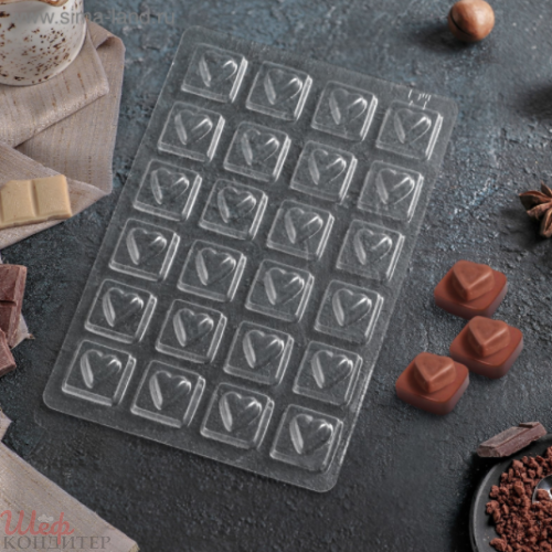 Форма для шоколада «Любовь», 27×18 см, 24 ячейки 4288410