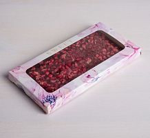 Коробка д/шоколада "Sweet "с окном 17,3х8,8х1,5см