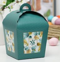 Пасхальная коробочка "ХВ", пасхальные яйца, 15х15х18 см 6485227    