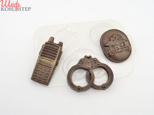 Форма для шоколада "Набор полиция"