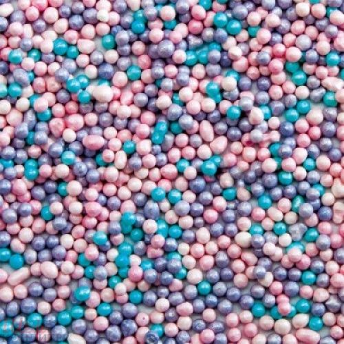Посыпки "Шарики гол/лил/розов" перламутр 2мм (50гр./упак.)