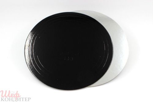 BCD260 (1,5) Подложка усиленная черная/серебро Pasticciere d26 h1,5