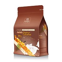 Шоколад белый Zephyr с КАРАМЕЛЬЮ 35%, Cacao Barry 2,5кг.