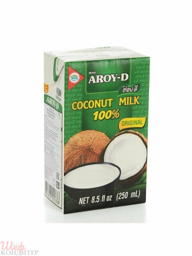 Молоко кокосовое AROY-D 250мл. 17-19 % тетр.пак