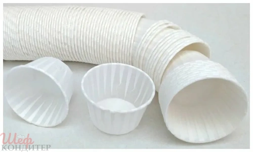 Капсула бумажная Маффин 50*32 мм БЕЛЫЙ 100 шт. 