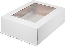 Коробка для торта с окном 300*400*120мм (белая)