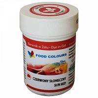 WSG-028 Краситель гелевый Food Colours солнечно-красный, 35 гр.