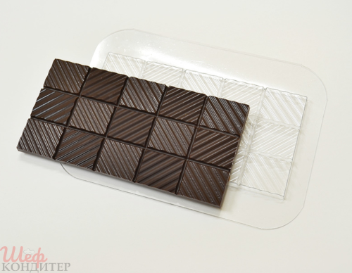 Форма для шоколада "Плитка Волны" 170х85х10 мм