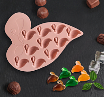 Форма для льда и шоколада «Фламинго», 20,5×16×1,5 см, 10 ячеек (3,5×3,2 см) 4716619