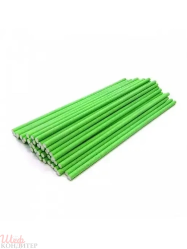 Палочки д/кейкпопс зеленые 10см 100 шт.