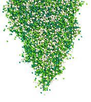 Драже сахарное БИСЕР цветной ЗЕЛЕНЫЙ, СЕРЕБРО, ИЗУМРУД  750гр № 430