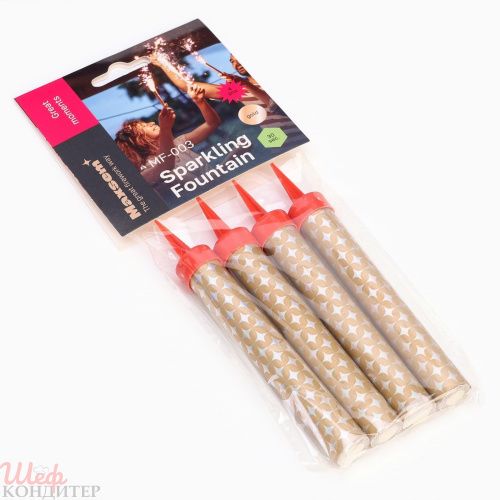 Набор тортовых свечей "Фонтаны" 10 см (4 шт)  4682661/5258626