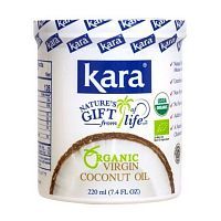 Масло кокосовое Organik первого отжима, нерафинированное, жирность 100% "KARA"Индонезия 220мл.