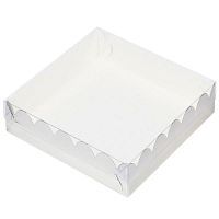 Коробка 155*155*35мм белая для печенья и пряников  