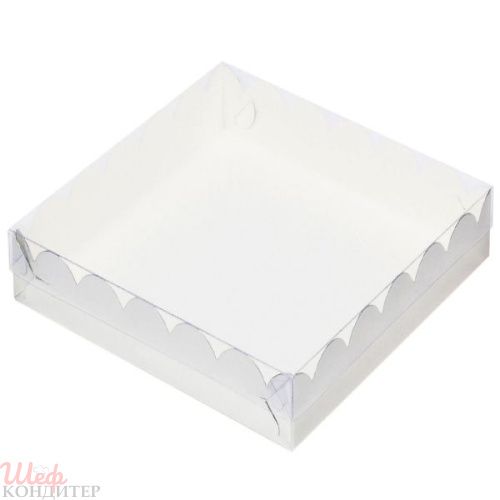 Коробка 155*155*35мм белая для печенья и пряников  
