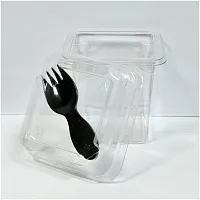 Креманка с крышкой и вилкой 80х80х75 220мл. 50шт.