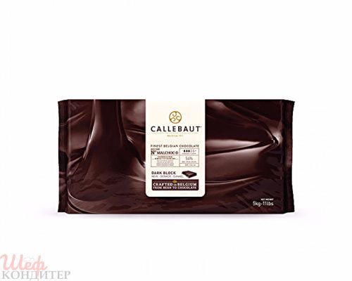 Шоколад темный БЕЗ САХАРА Callebaut  54% 0,5кг. ПЛИТКА (фасовка)