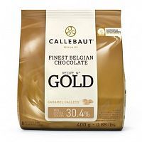 Шоколад белый c карамелью GOLD Callebaut 30.4% 0,4кг 