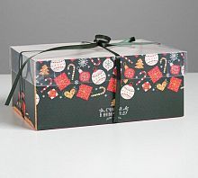 Коробка для 6 капкейков «Счастья в Новом году», 23 × 16 × 10 см  (1 штука) 5080540