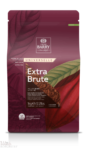 Какао порошок Extra Brute красно-коричневый Cacao Barry 1 кг