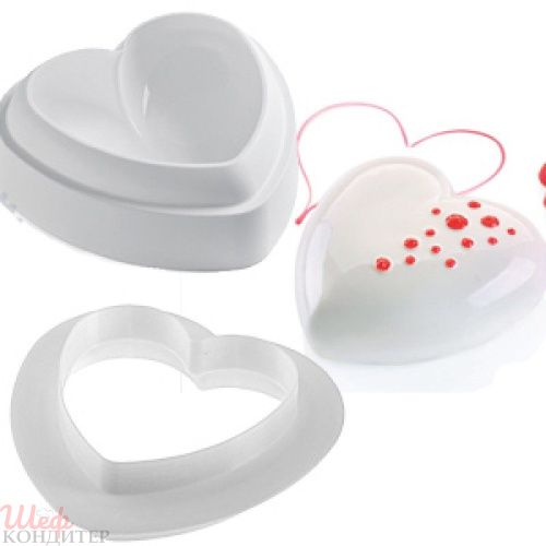 TIAMO. Форма силикон.СЕРДЦЕ+вырубка  фото 2