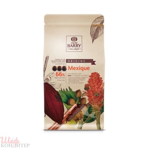 Шоколад кувертюр горький MEXIQUE 66% Cacao Barry 100гр (фасовка) фото 2