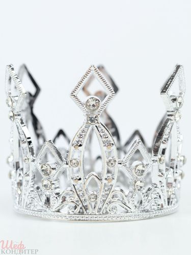 Корона для торта серебряная d-7см 10972031