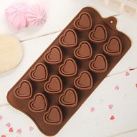 Форма для льда и шоколада 15 ячеек, 22х10,5х1,7см "Сладкое сердце" 2854843 