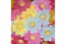 Вафельные цветы ШИПОВНИКА МиксTop Decor (200 шт./упак)
