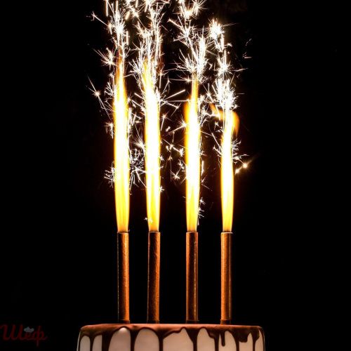 Набор свечей "Фонтаны" золотые искры 12,5см. 4 шт  