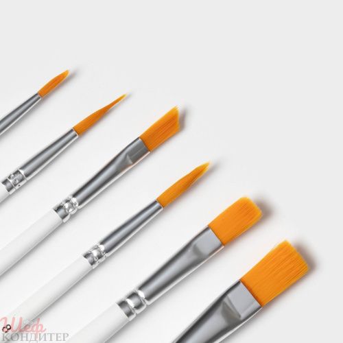 Набор кисточек для декорирования "Ларсон" 6шт