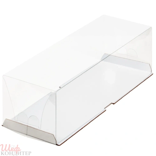 Коробка 300х110х80мм белая под рулет с пластиковой крышкой Коробка 300х110х80мм белая под рулет с пластиковой крышкой