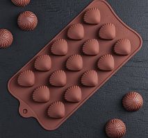Форма для льда и шоколада 15 ячеек 20,5х10,5см "Ракушки" 762771