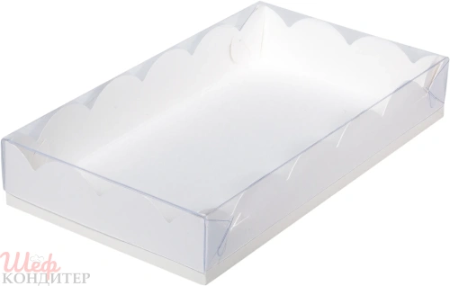 Коробка 200*120*35мм белая для печенья и пряников 