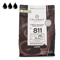 Шоколад темный 54,5% Callebaut 2,5кг 