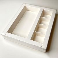 Коробка для конфет 4шт 200*165*30мм + для шоколад. плитки 170*80 мм с пласт.крышкой