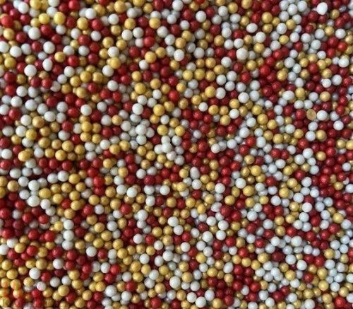 Посыпки "Шарики Бор/зол/сереб" перламутр 1мм, (50гр./упак.)